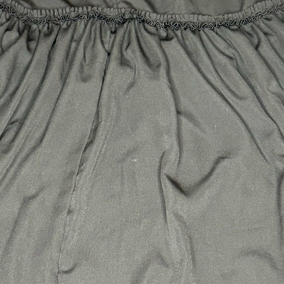 Dex Baby Doll Aline Dress Flirty Ruffles Bows on side Pleated at Waist Black Med - Picture 15 of 16
